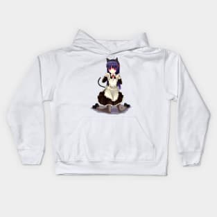 Kuroneko Anime - Sticker Kids Hoodie